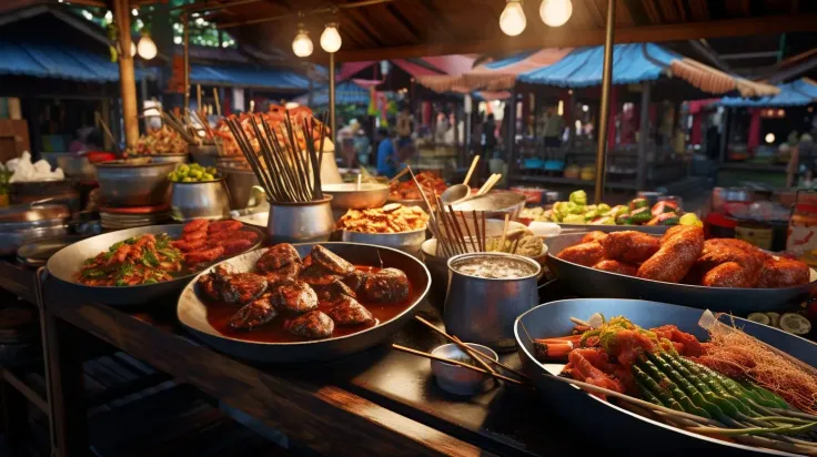 ตลาดศาลเจ้าสุราษฎร์ธานี Street Food