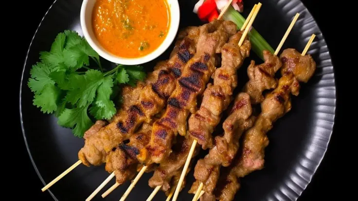 Chicken Satay (Moo Satay and Beef Satay)