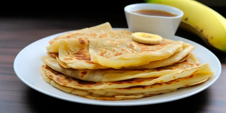 Banana crepe cake, also known as Banana Roti, is another popular street food in Chiang Mai